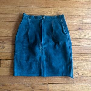 Teal Suede Women's Skirt